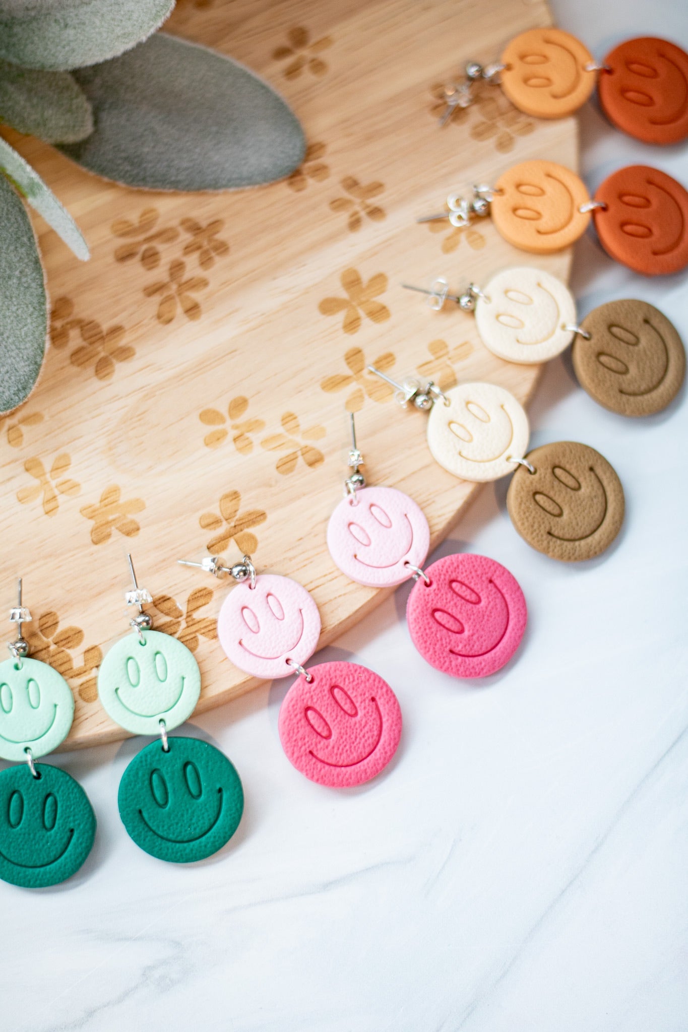 Ombre Smiley Dangles