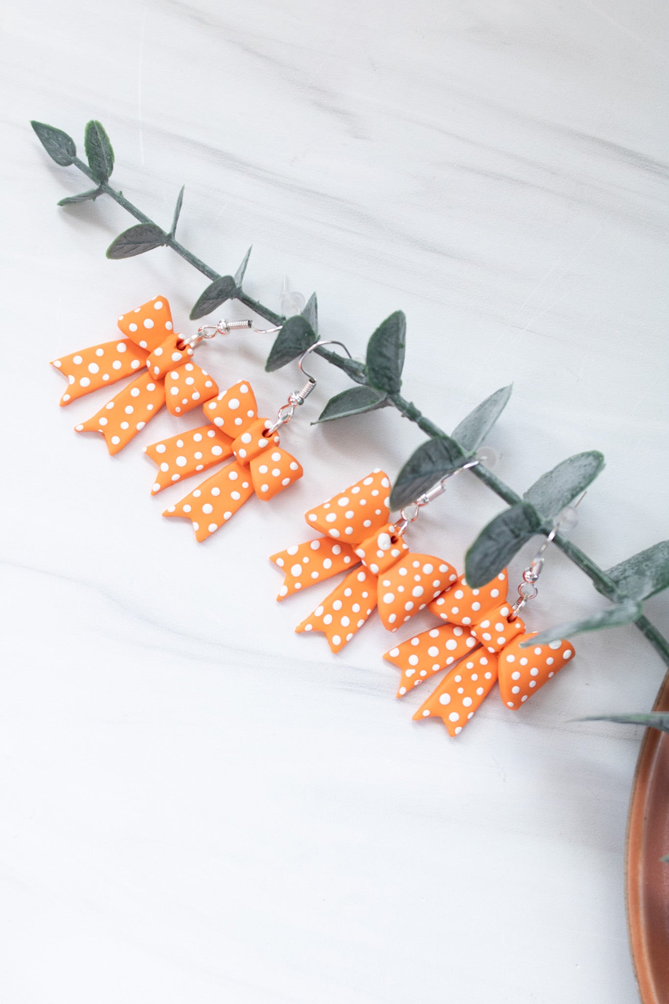 Orange Dotted Bow Collections