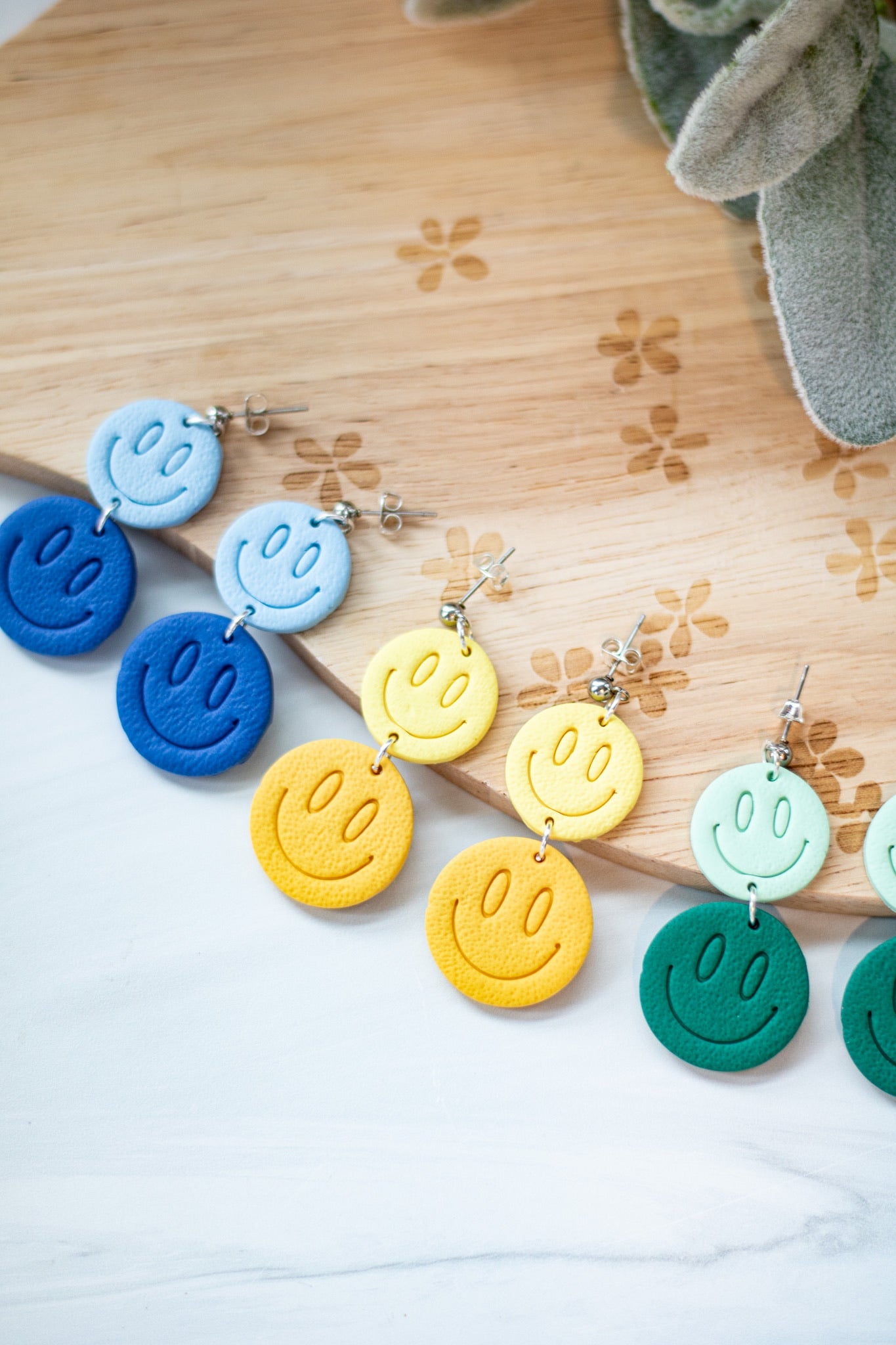 Ombre Smiley Dangles