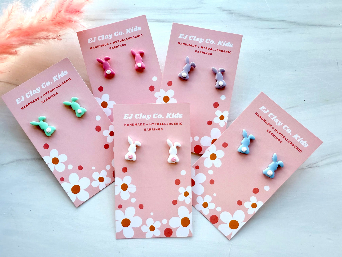 Bunny Pom Studs