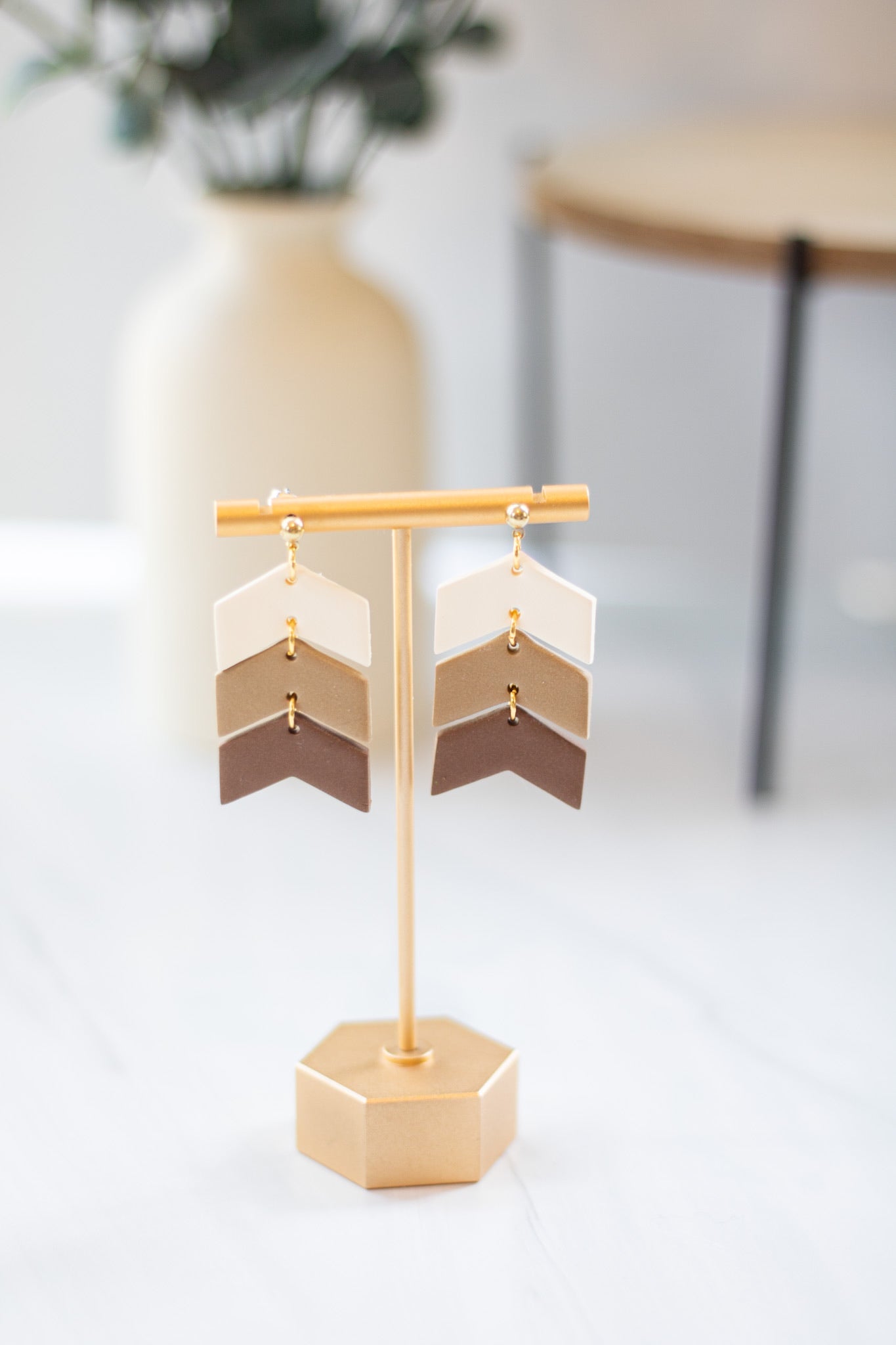 Neutral Chevron Dangles