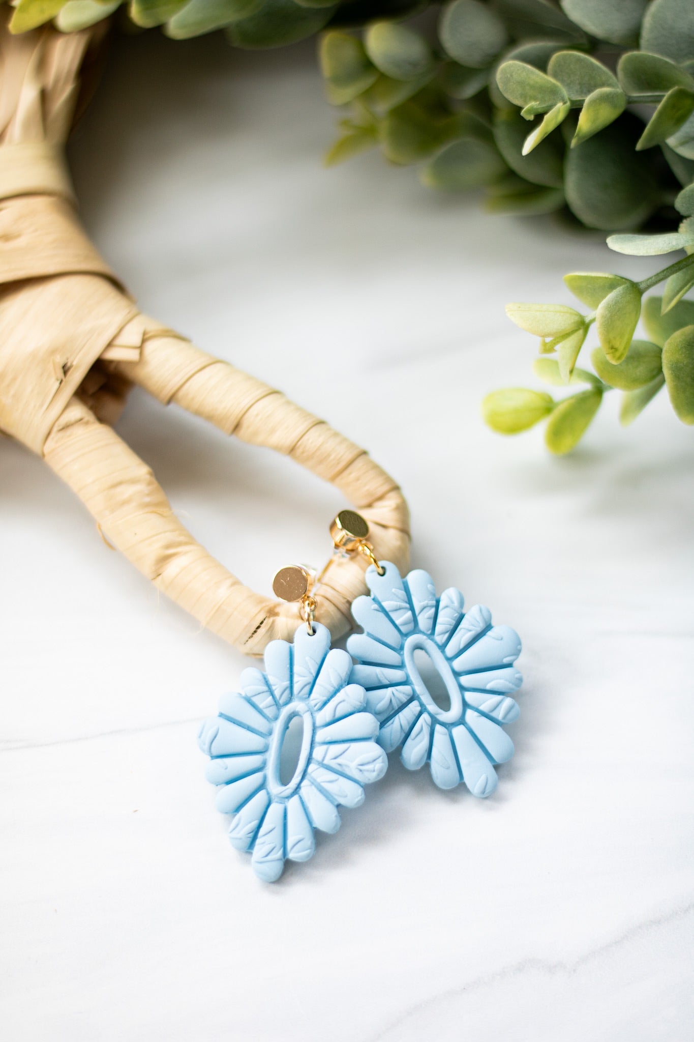 Embossed Scalloped Diamond Dangles