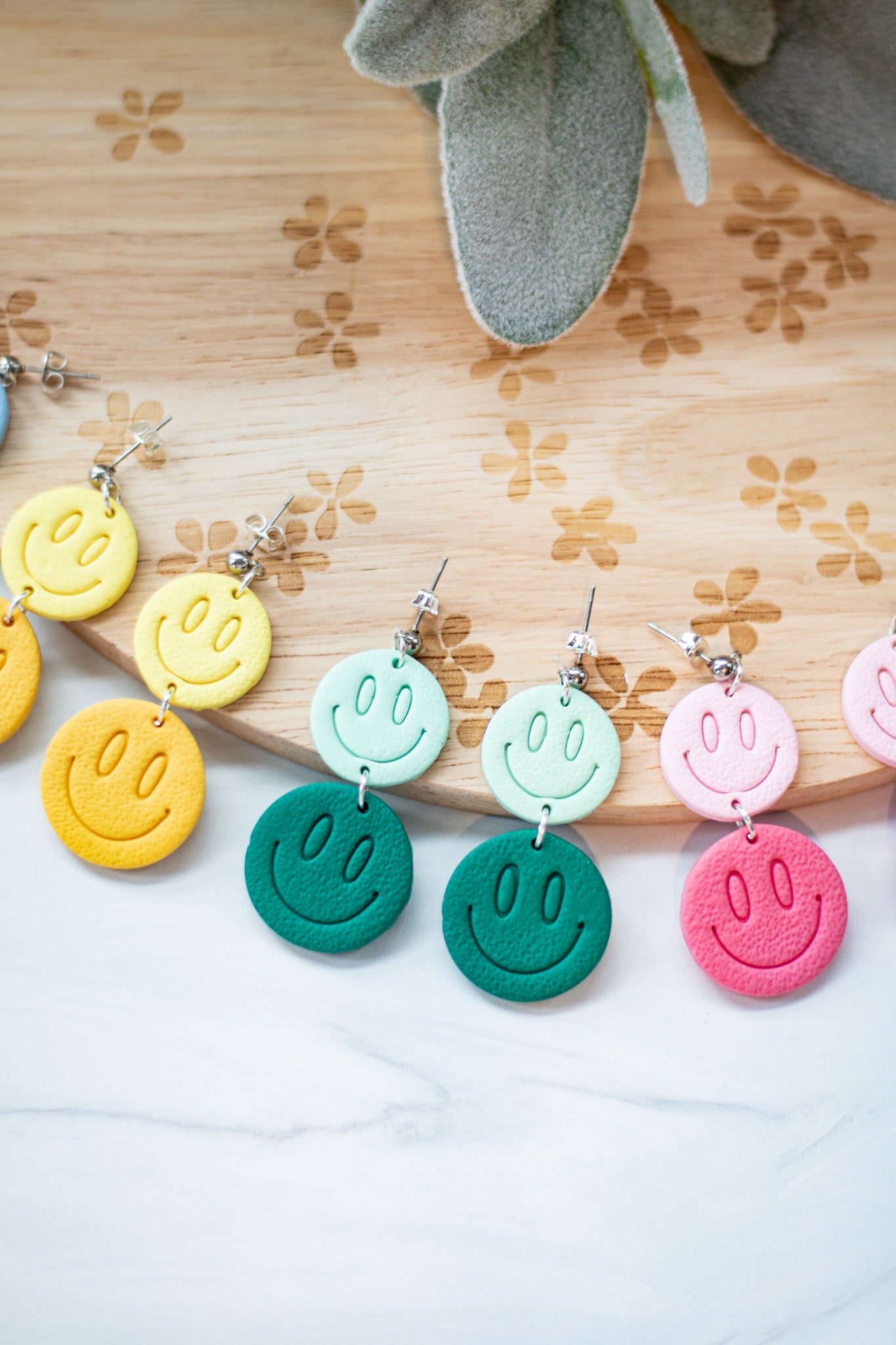 Ombre Smiley Dangles
