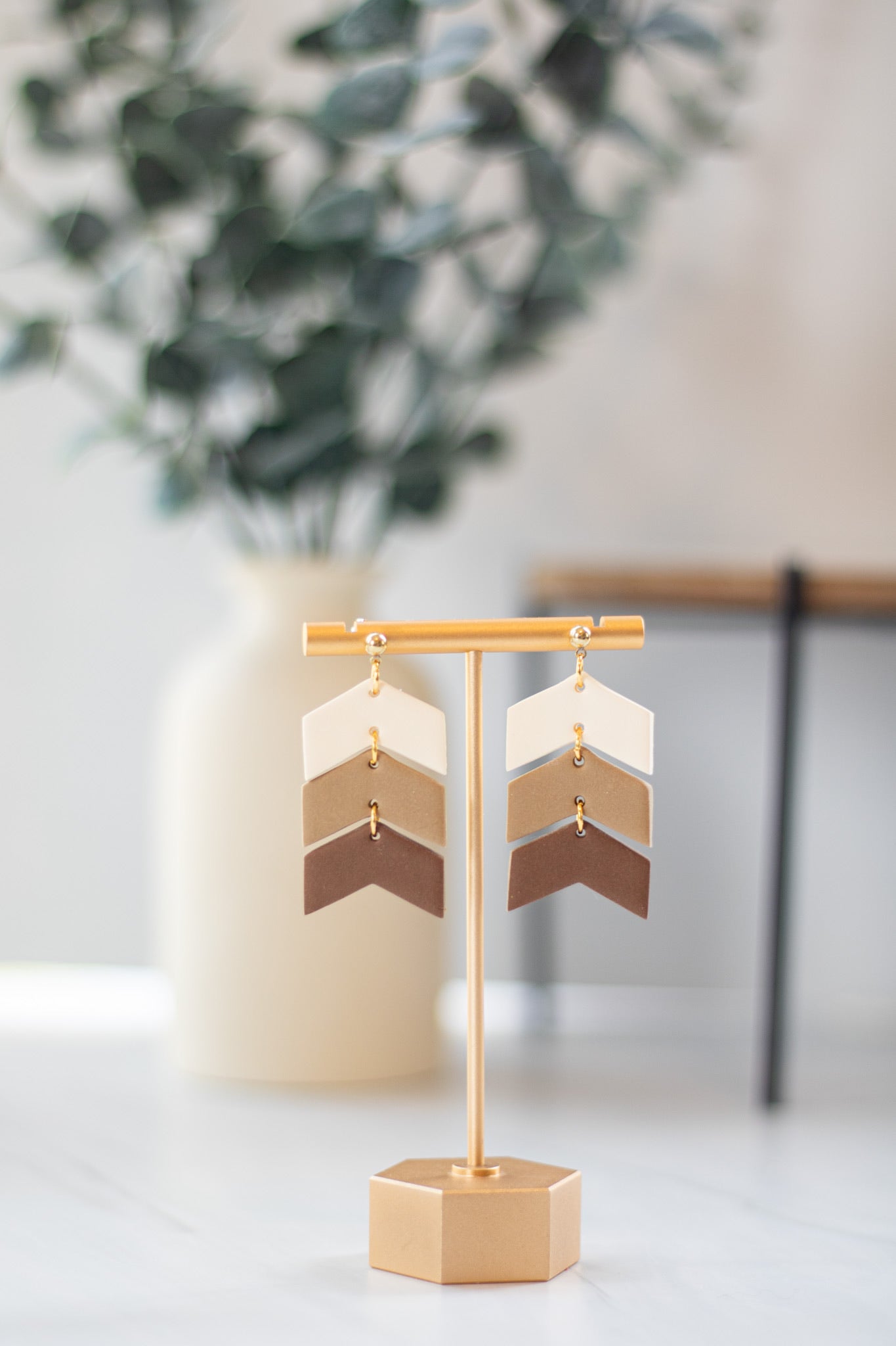 Neutral Chevron Dangles
