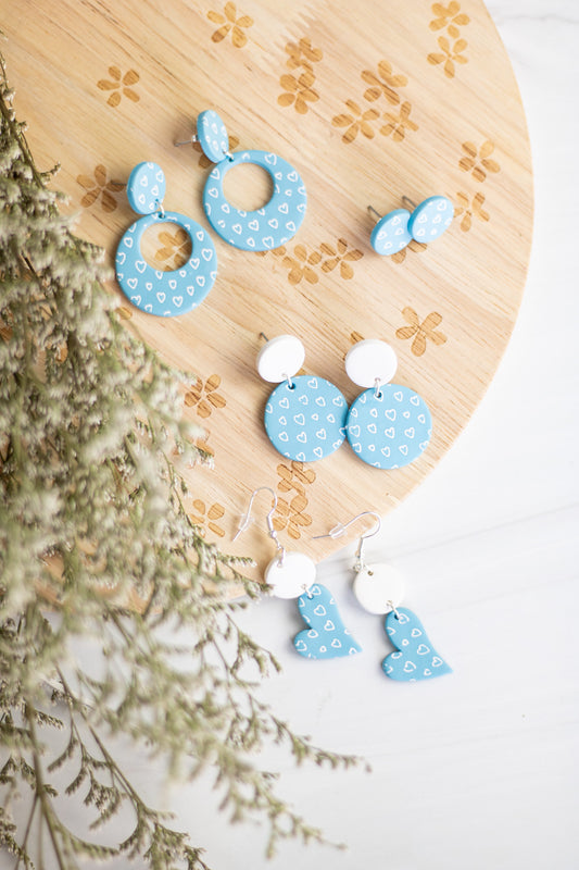 WS Sky Blue Heart Print Collection