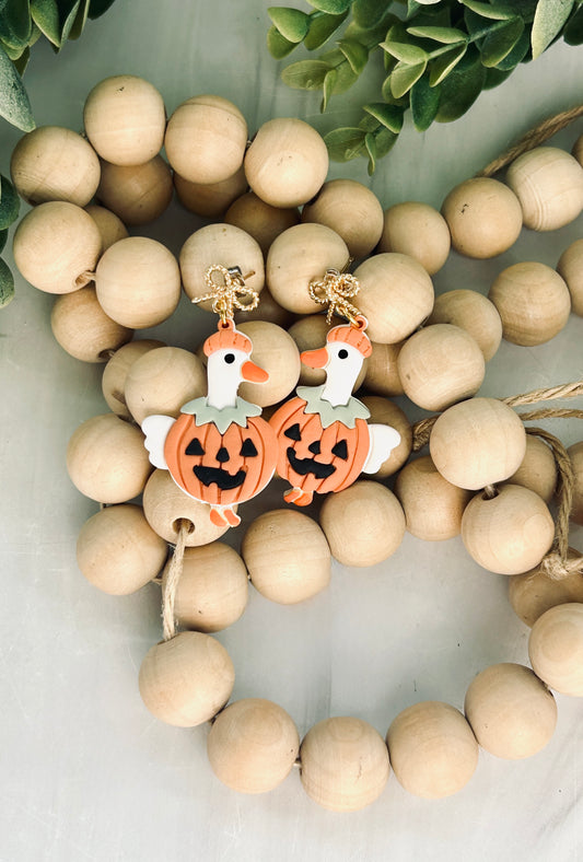 Pumpkin Geese Dangles