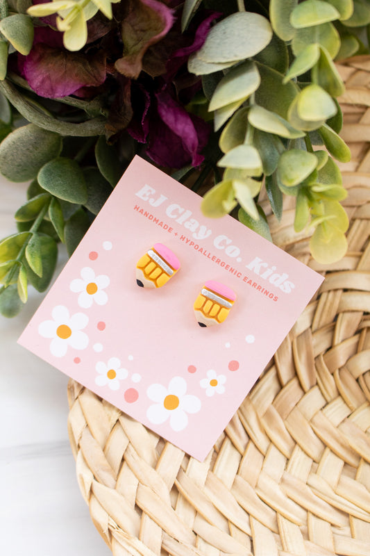 WS EJ Kids Pencil Studs