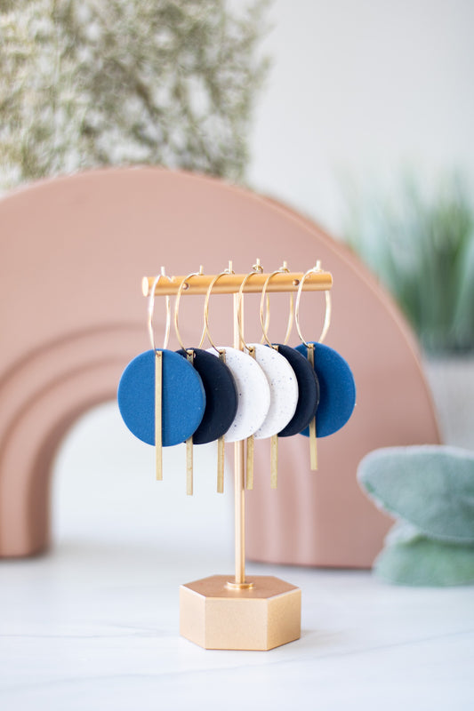 WS Statement Circle Bar Hoops