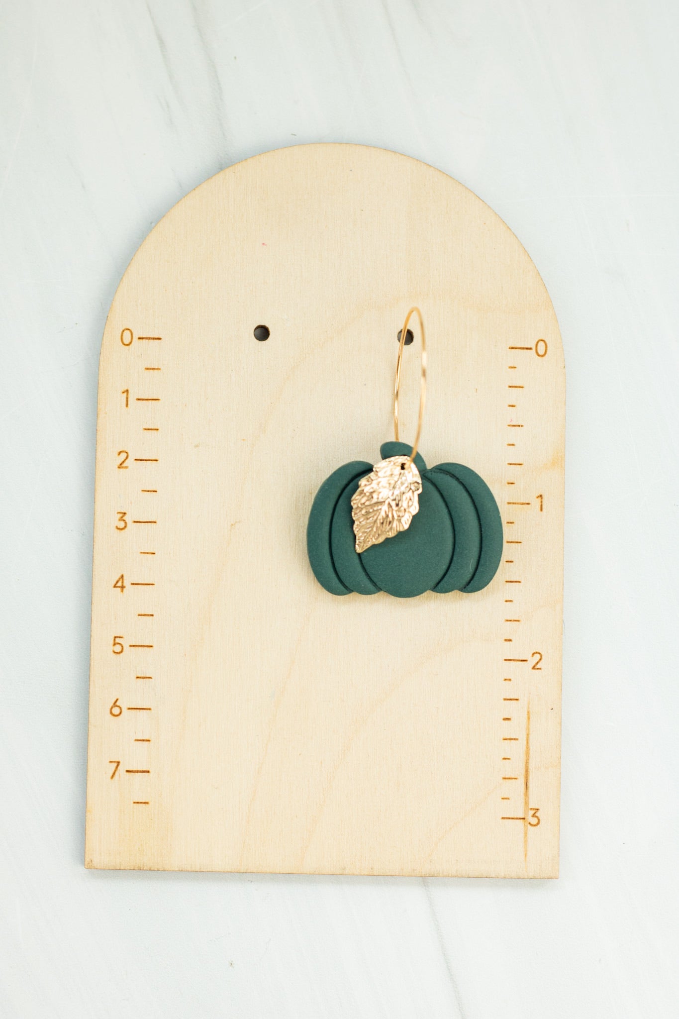18k Pumpkin Charm Hoops