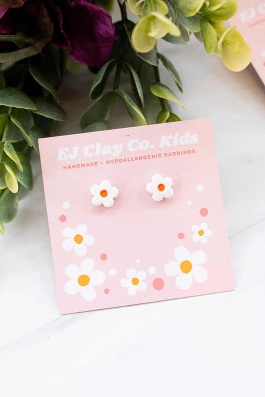 WS EJ Kids- White Flowers/Orange Middle