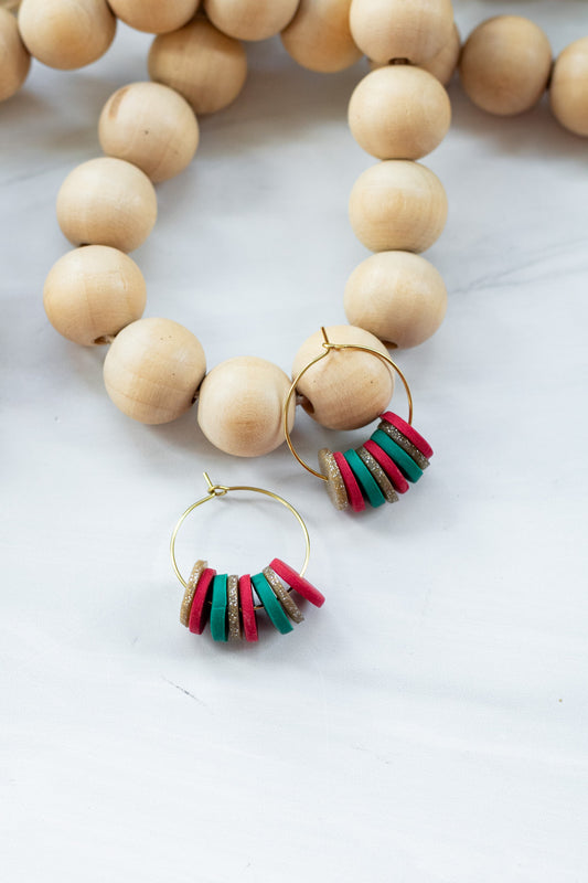 WS Beaded Holiday Hoops