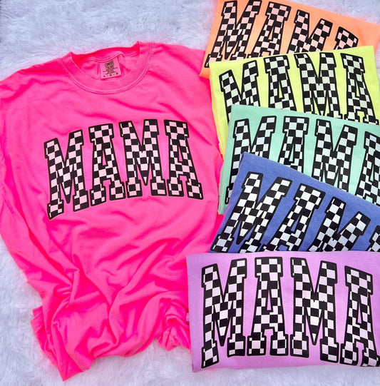 Checkered Mama Tees