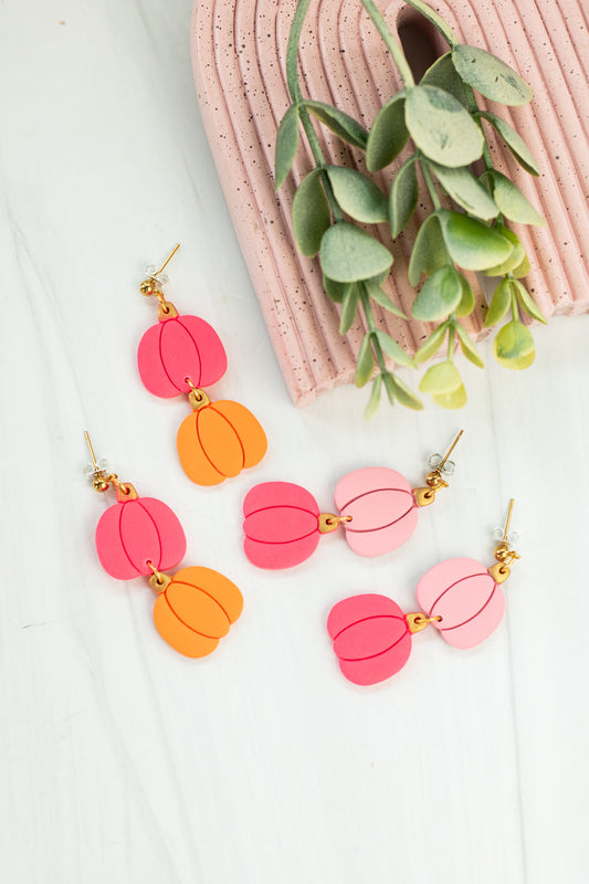 Pink Pumpkin Duo Dangles