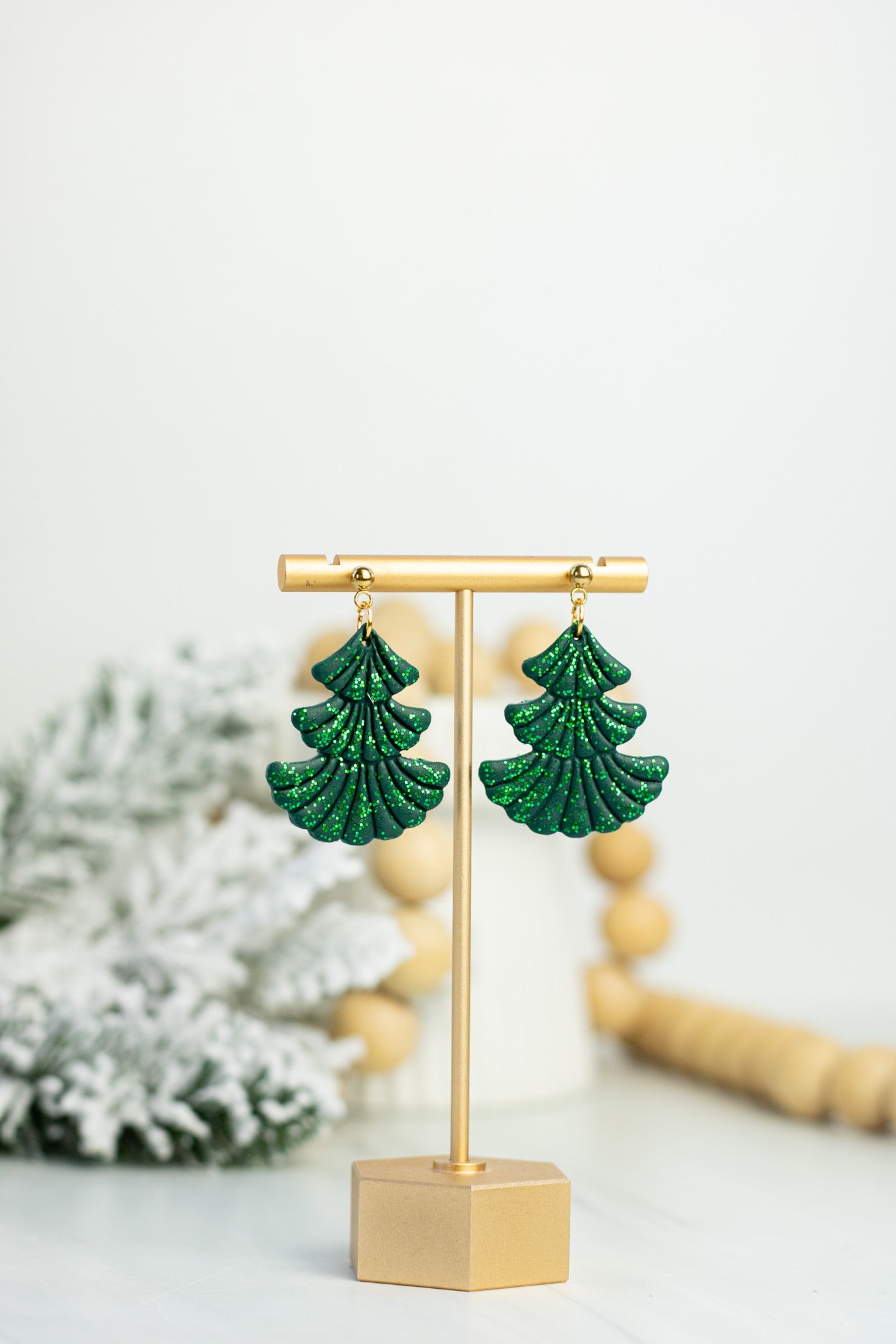 Statement Green Sparkle Trees