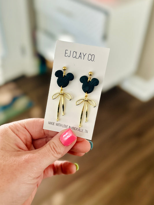 WS Mouse Bow Charm Dangles