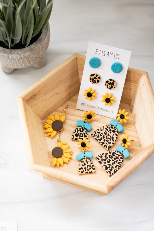 WS Sunflower Leopard Turquoise Collection