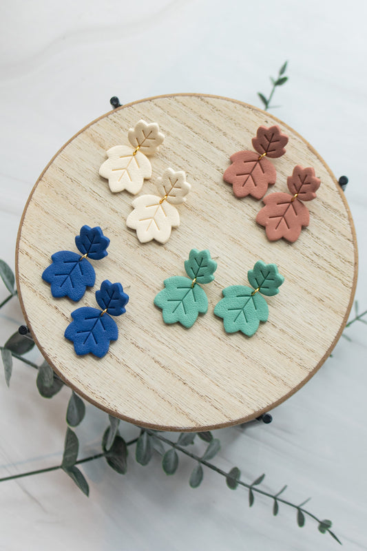 WS Fall Leaf Imprint Dangles