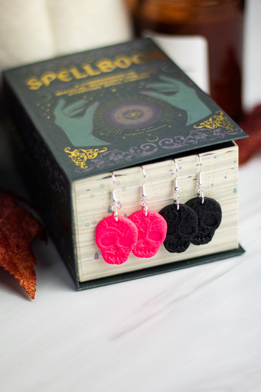 Lace Skull Dangles