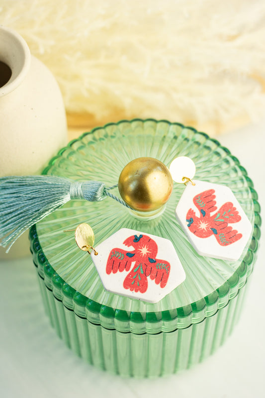 Folk Art Bird Dangles