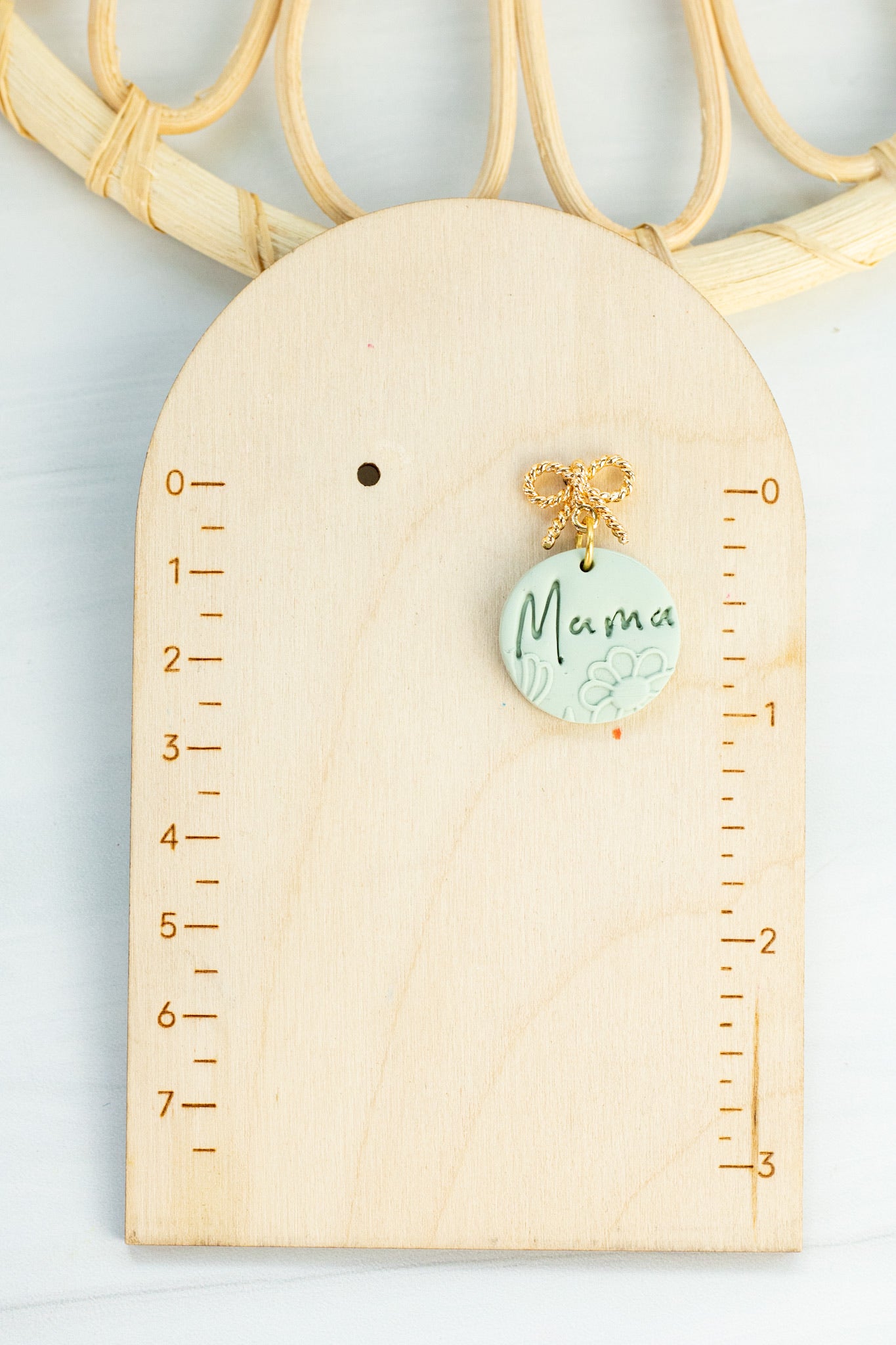 Mini Sage Mama Bow Dangles