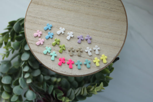 WS Sparkle Cross Studs