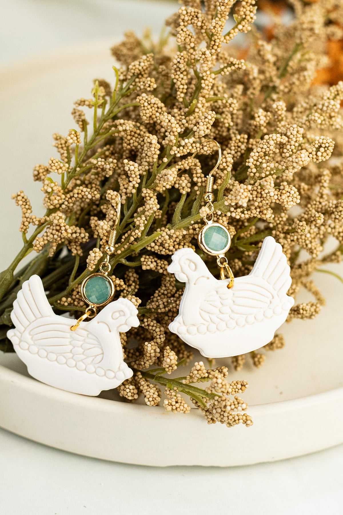 Jeweled Hen Dangles