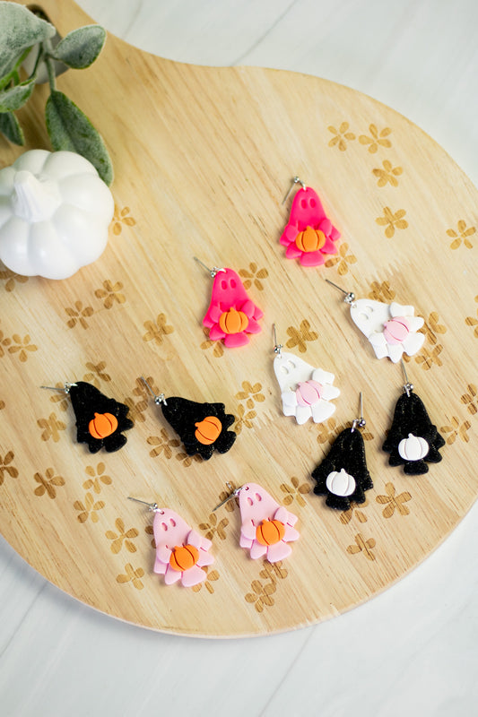 WS Pumpkin Ghost Dangles