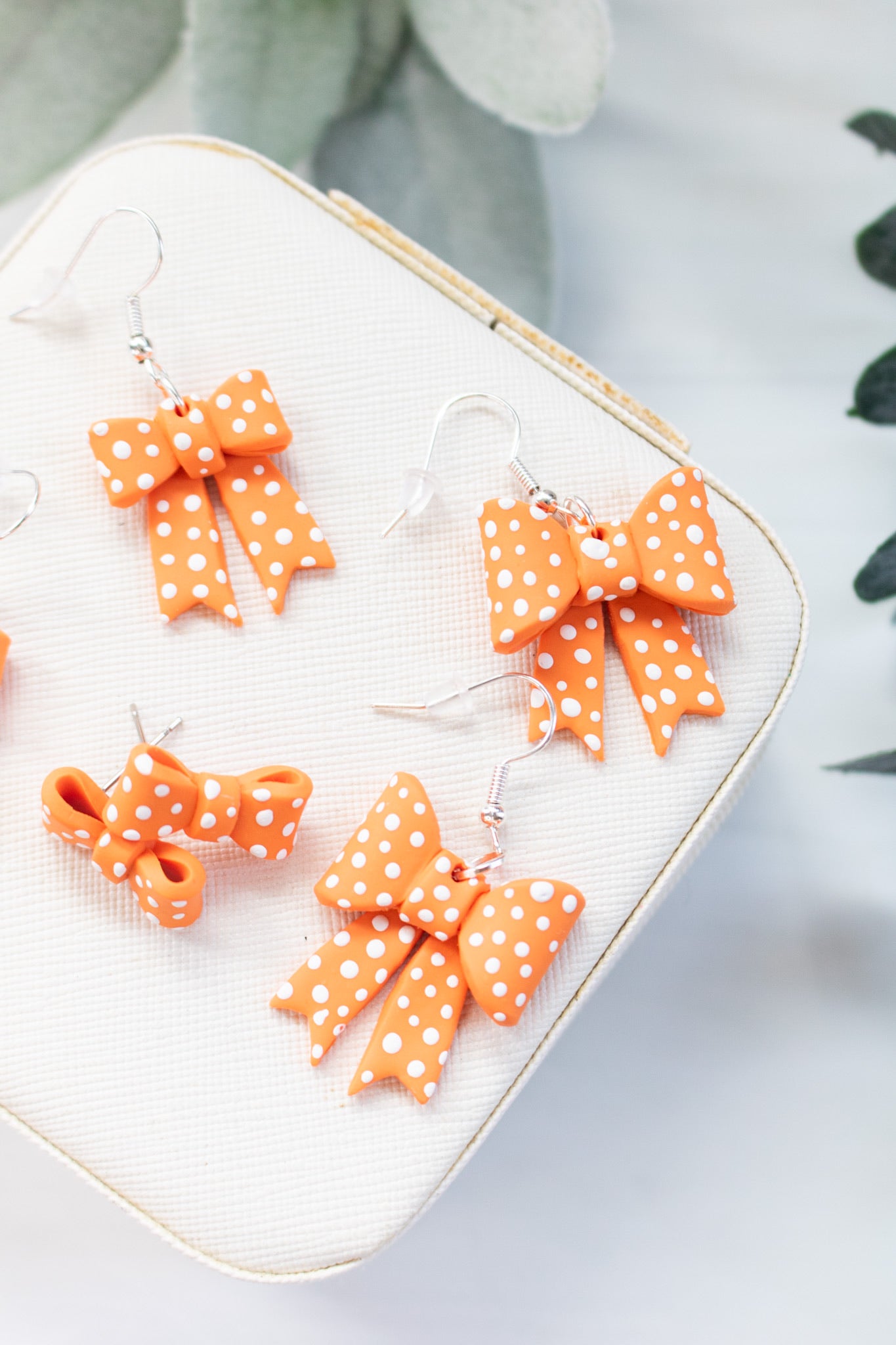 Orange Dotted Bow Collections