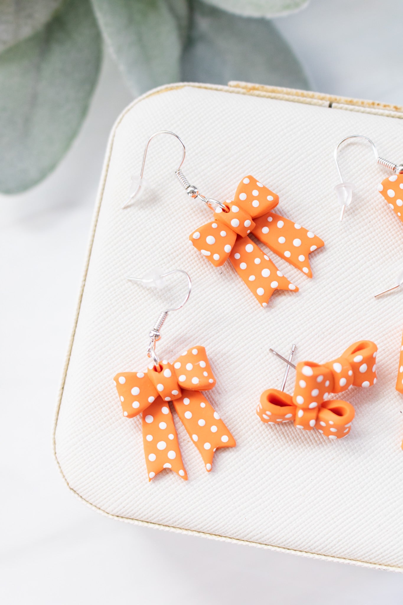 Orange Dotted Bow Collections