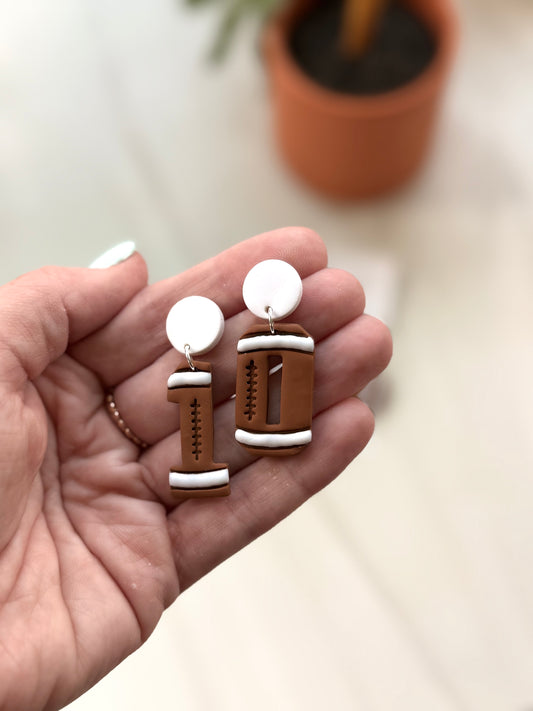WS Custom Football Number Dangles