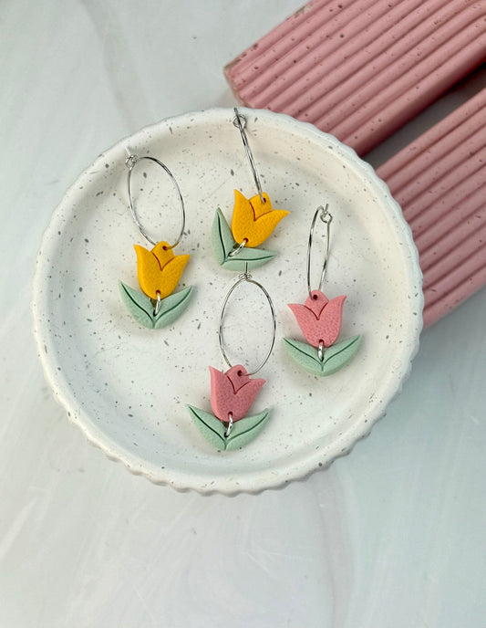 WS Silver Tulip Hoop