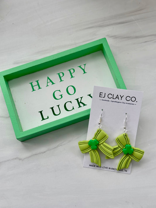 WS St. Patty Flat Bow Dangles