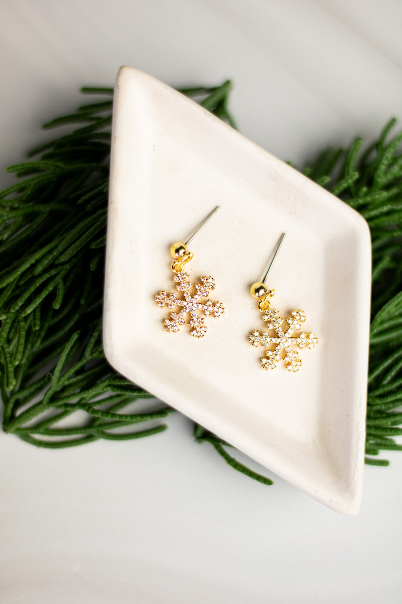 Iced Snowflake Dangles