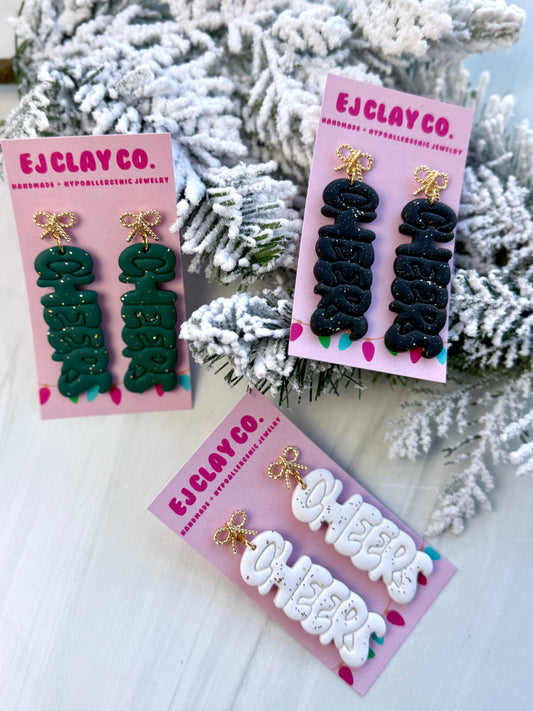 Cheers Bow Dangles • NYE Earrings