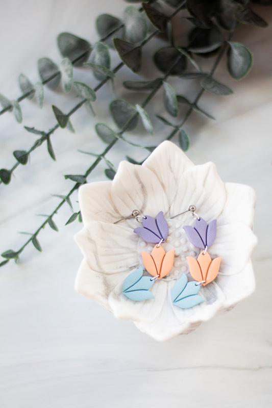 WS Pastel Tiered Tulip Dangles
