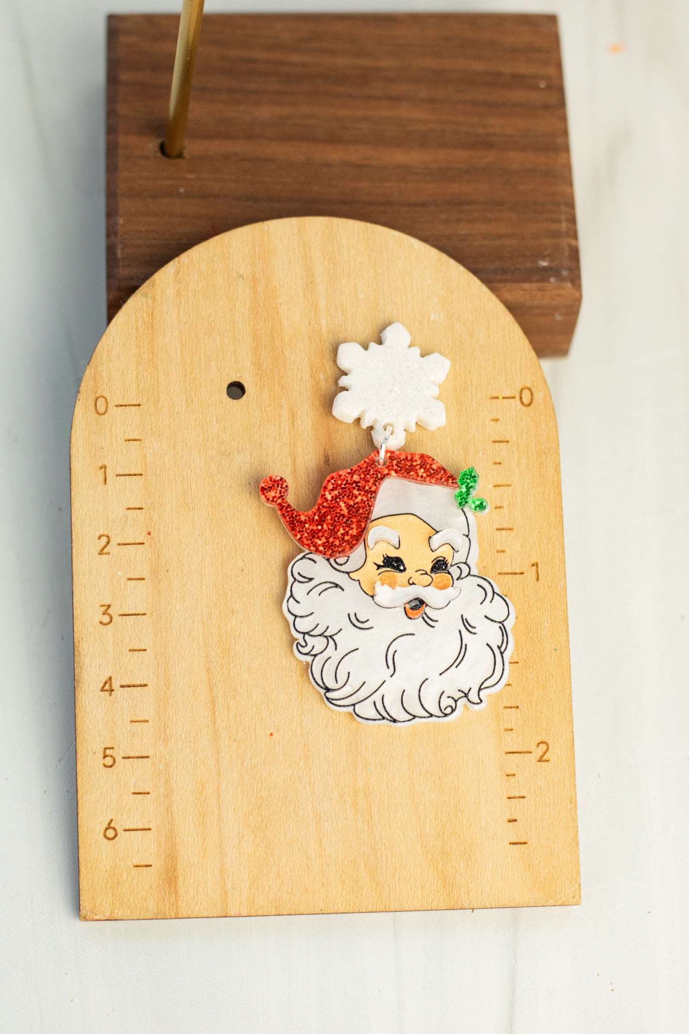 Snowflake Santa Dangles
