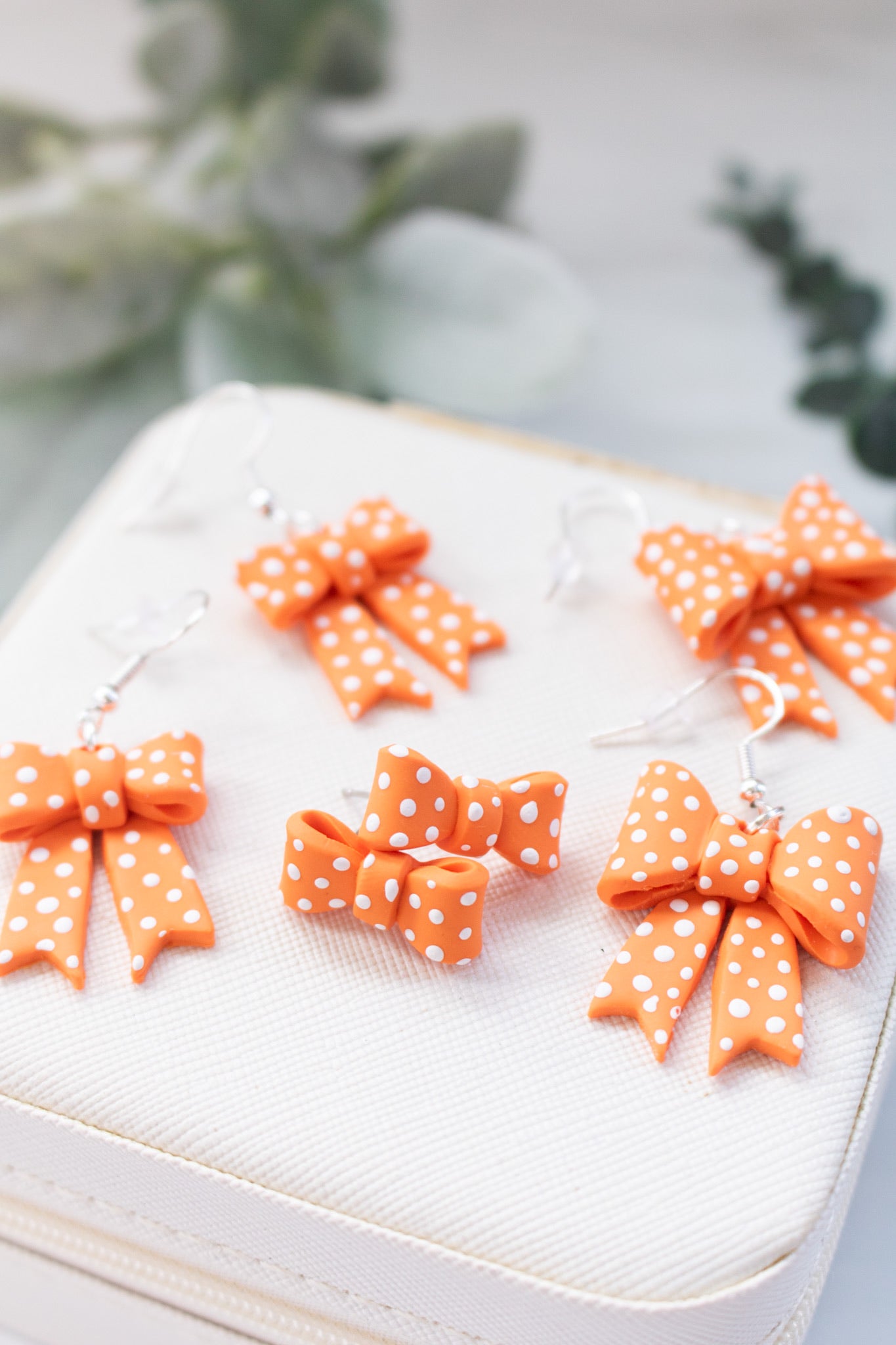 Orange Dotted Bow Collections