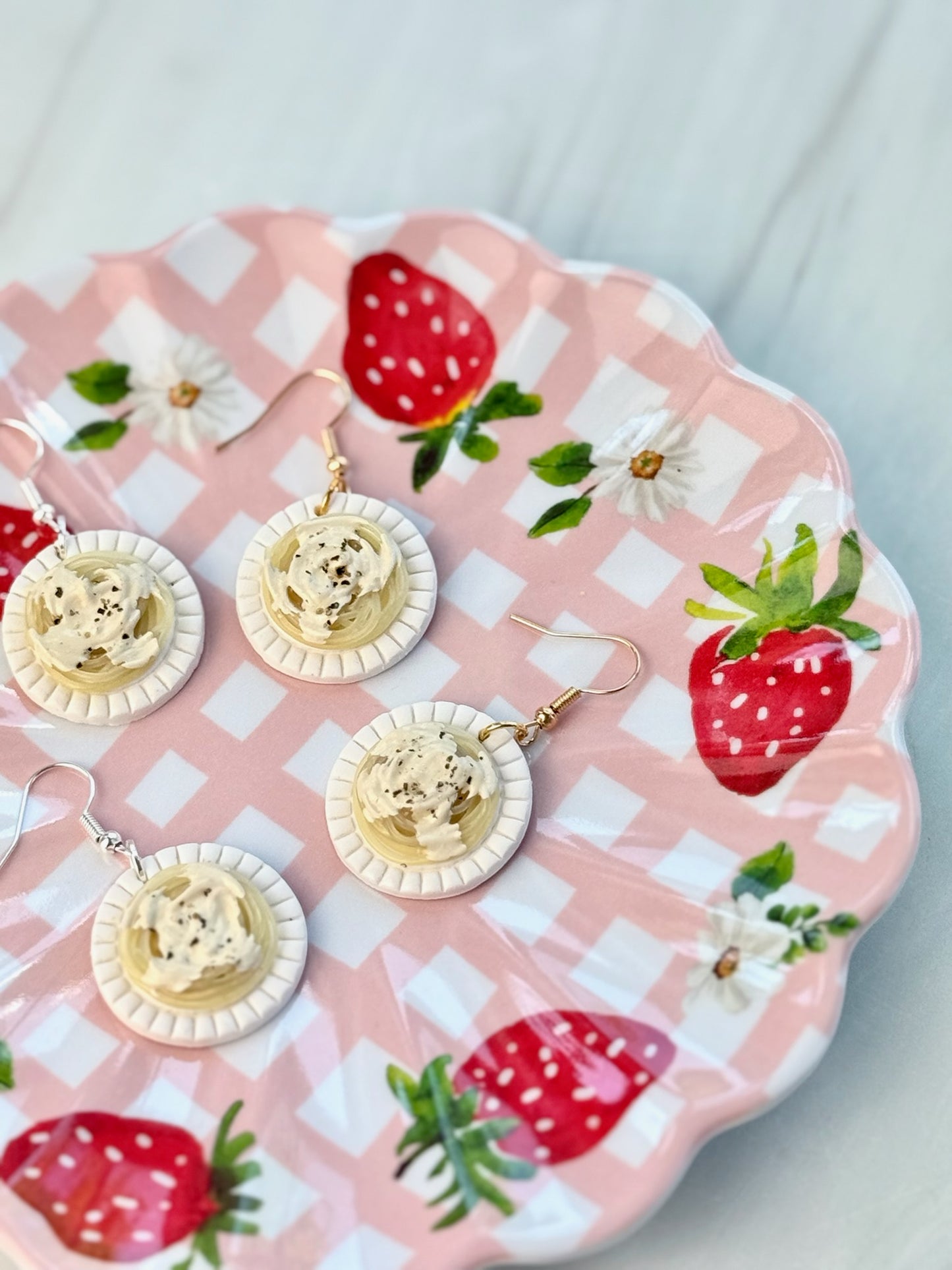 Alfredo Pasta Earrings