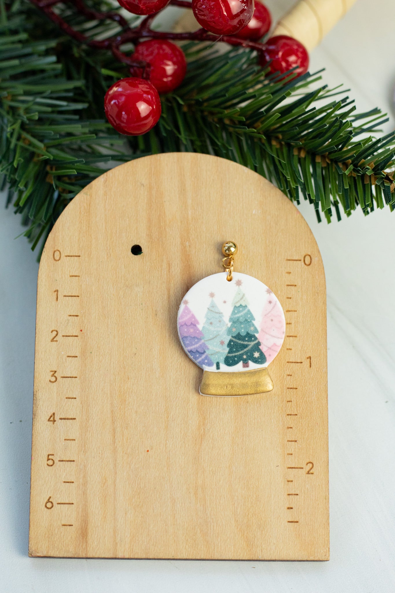 Printed Snowglobe Dangles