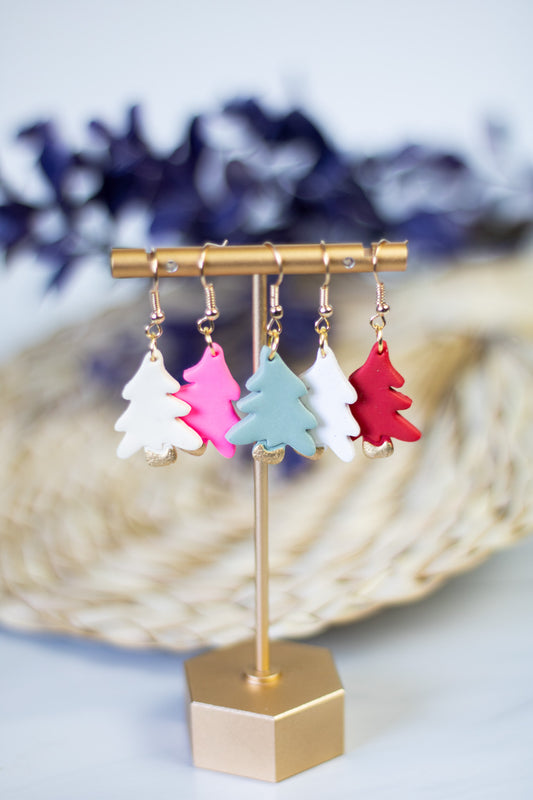WS Gold Painted Tree Dangles