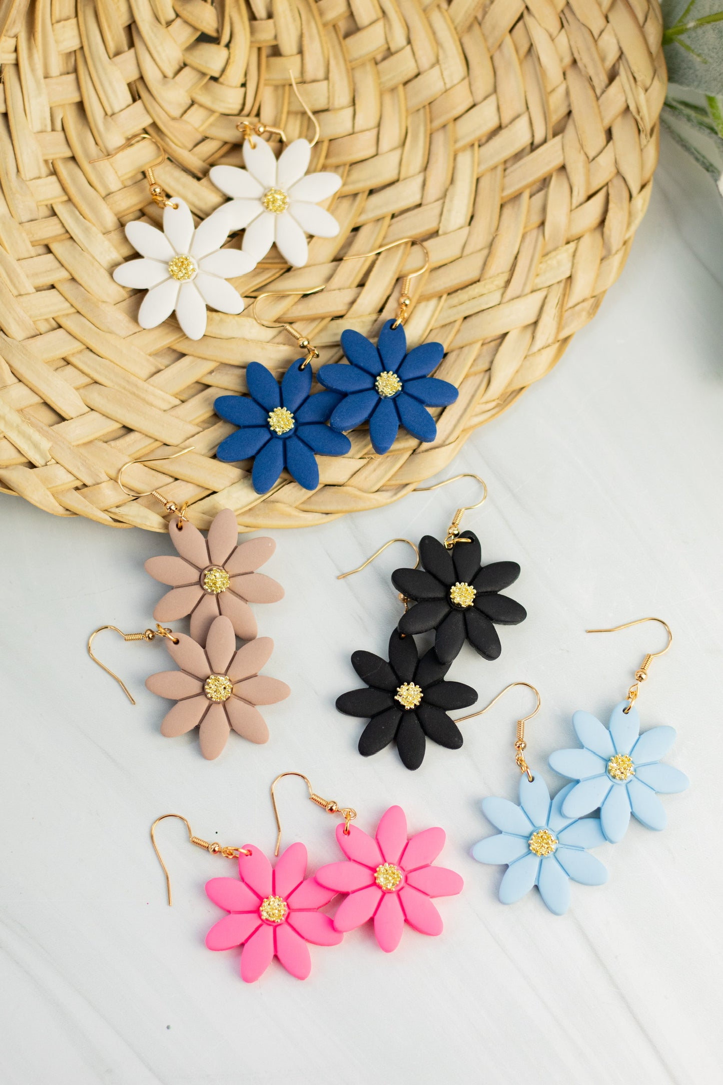Jeweled Daisy Dangles