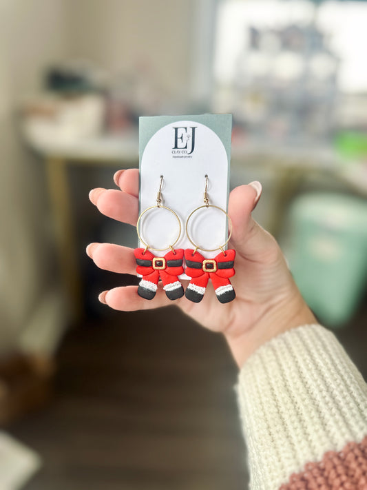 WS Santa Bow Hoops