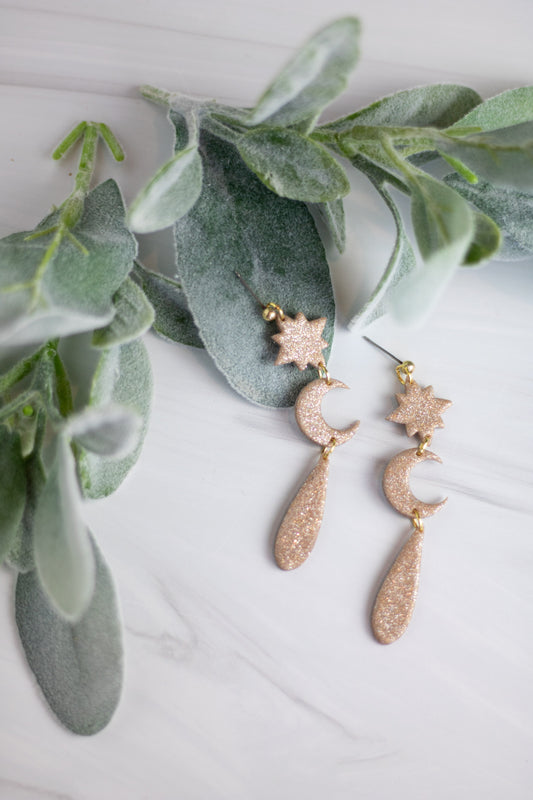 WS Star Moon Glimmer Dangles