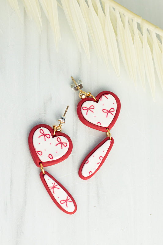 Inlay Heart Dangles