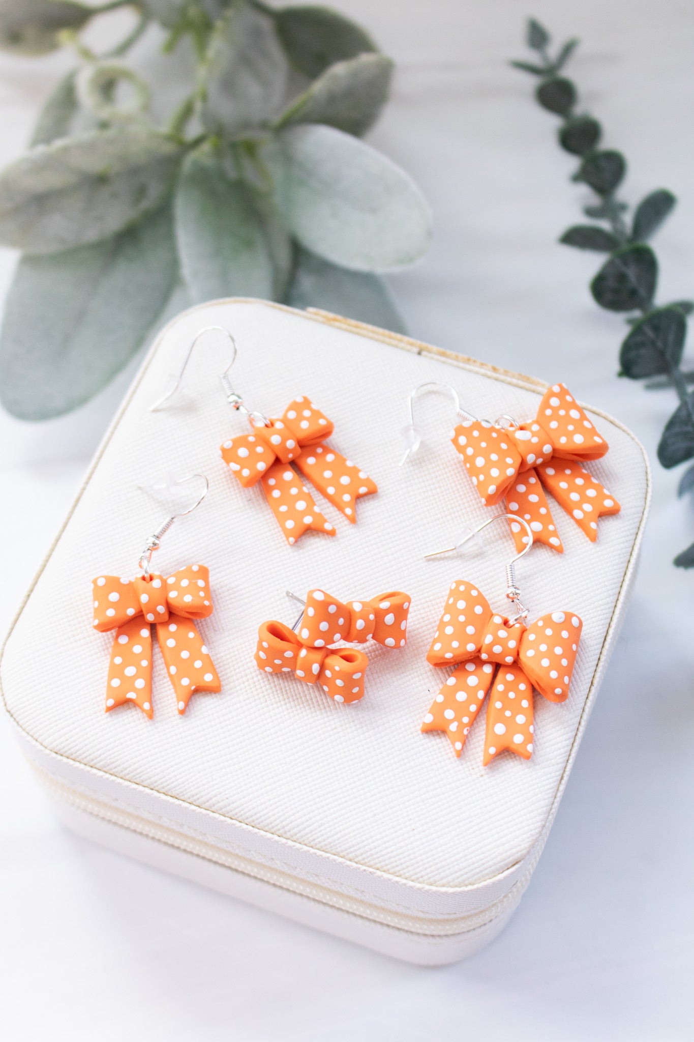 Orange Dotted Bow Collections