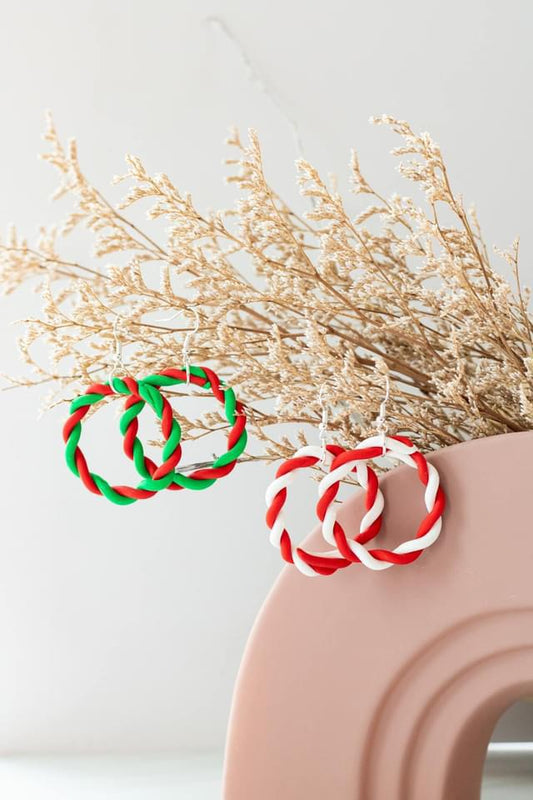 WS Braided Holiday Hoops