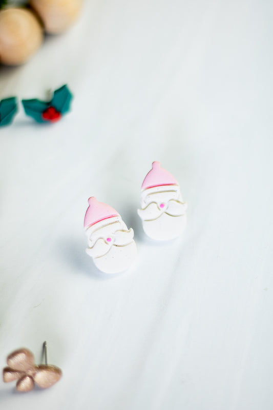 WS Pink Santa Studs