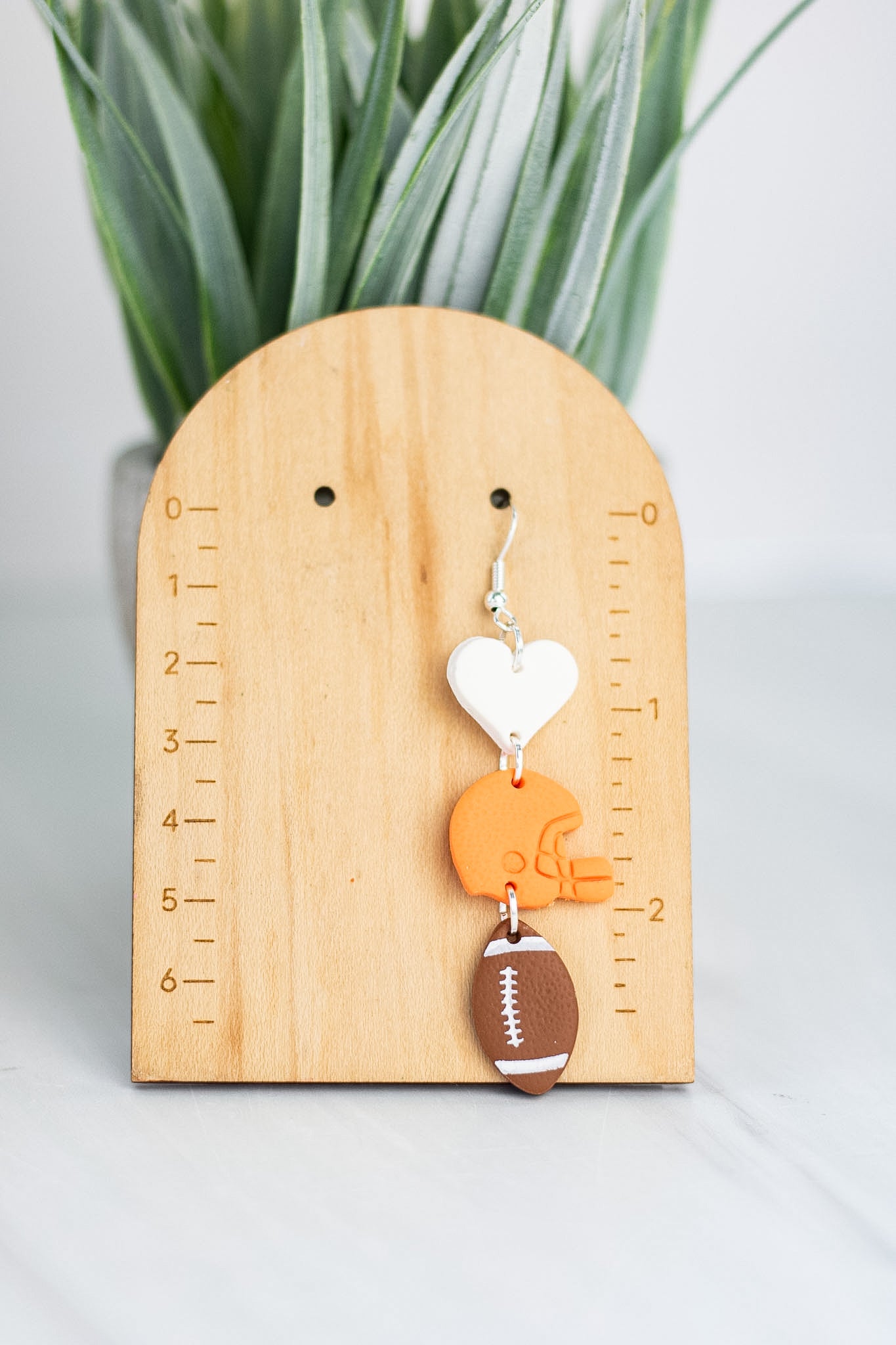 Custom Helmet Heart Team Dangles