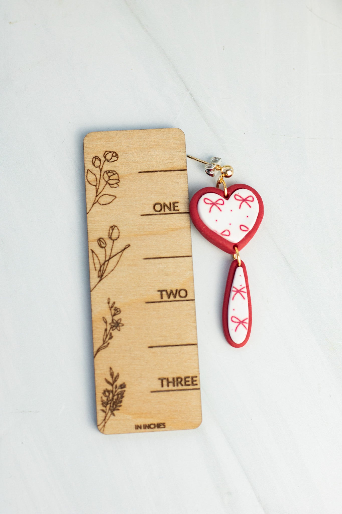 Inlay Heart Dangles