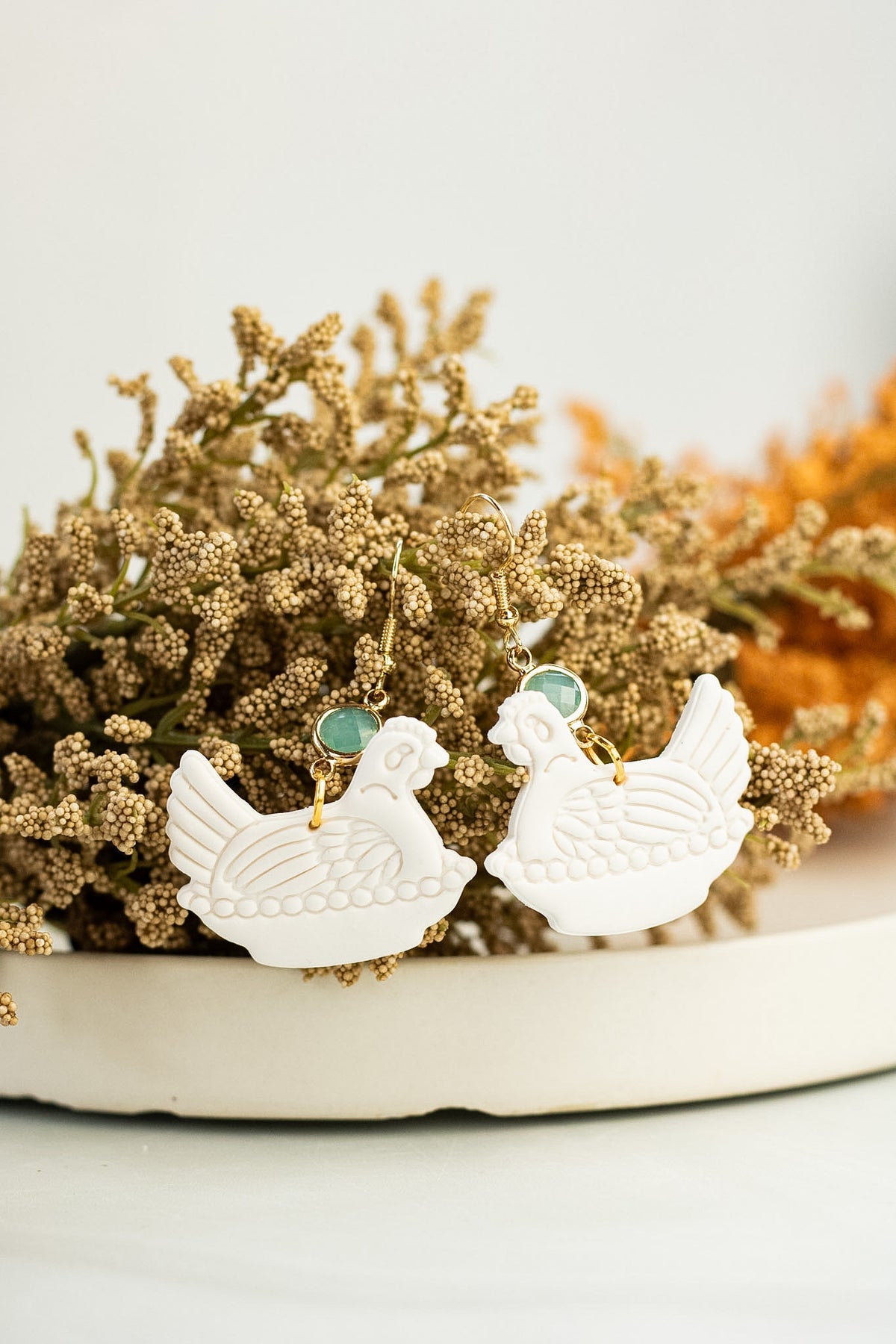 Jeweled Hen Dangles